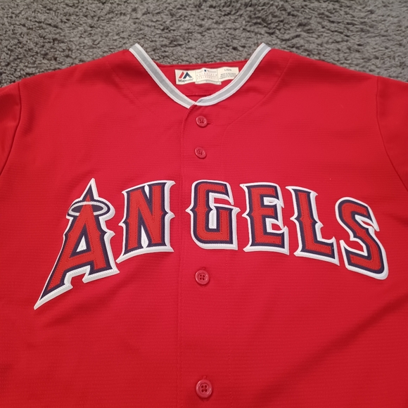 Majestic Los Angeles Angels Shohei Ohtani stitched Jersey Red Size L large - Picture 6 of 6